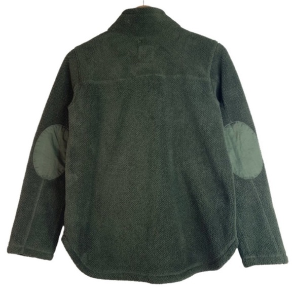 Thread + Supply Fleece Quarter Snap Mock Neck Pullover Olive Green Extra Small - Picture 2 of 11